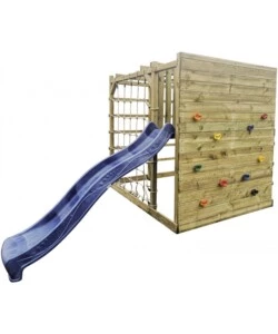 Parco giochi per bambini in legno "sigma" - 377,6x210x185,6cm